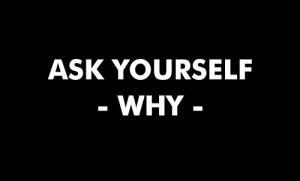 Ask yourself why